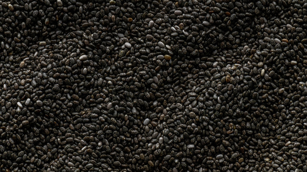 Close-Up Shot of Chia Seeds
